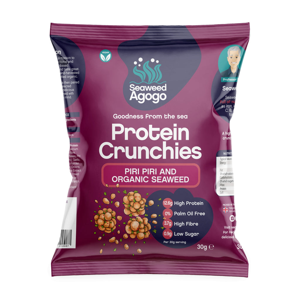Protein Crunchies - Piri Piri & Organic Seaweed - Seaweed Agogo