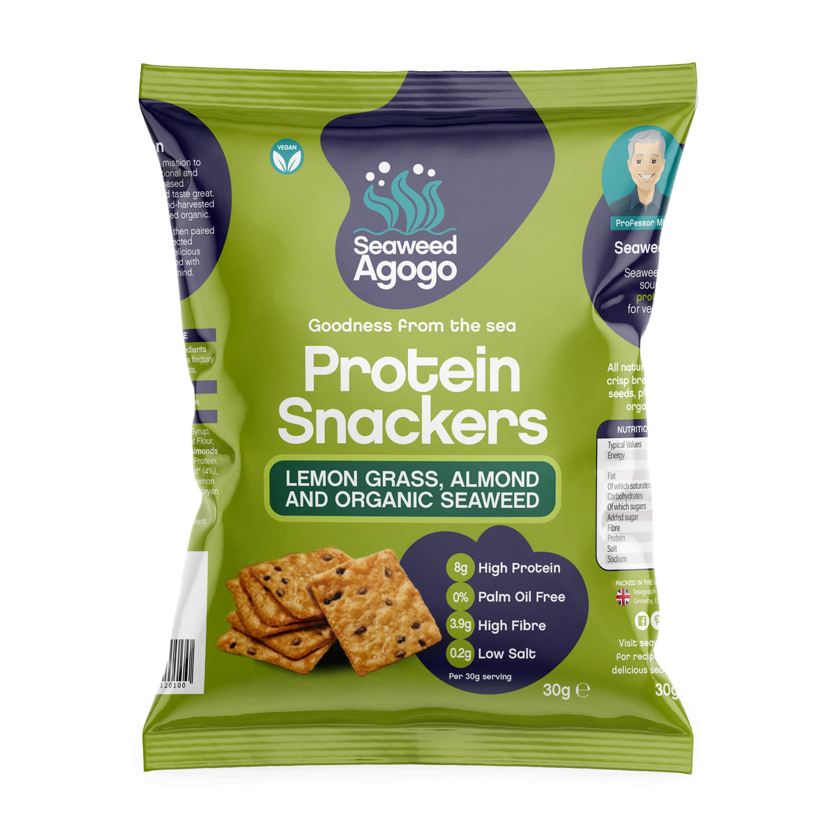 Lemon Grass, Almond & Organic Seaweed Protein Snackers